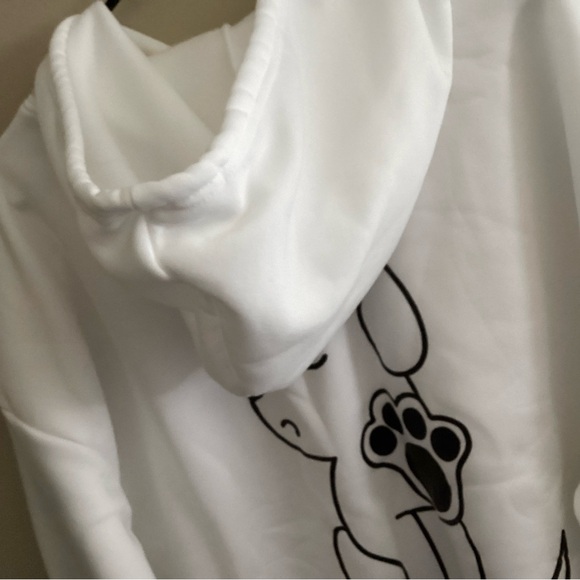Dog Hoodie with Black Dog and Paw Print Dog Lover - Picture 6 of 11